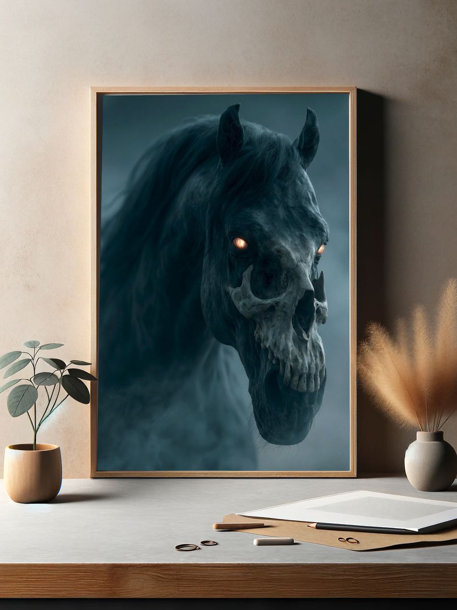Ghost Horse Skull Poster. — room view 2
