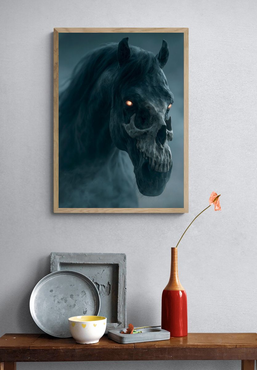 Ghost Horse Skull Poster. — room view 3