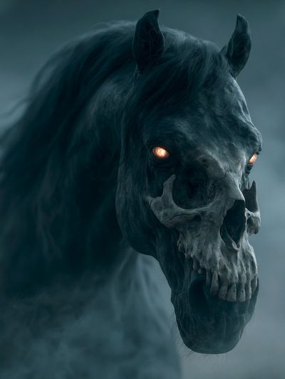 Ghost Horse Skull Poster.