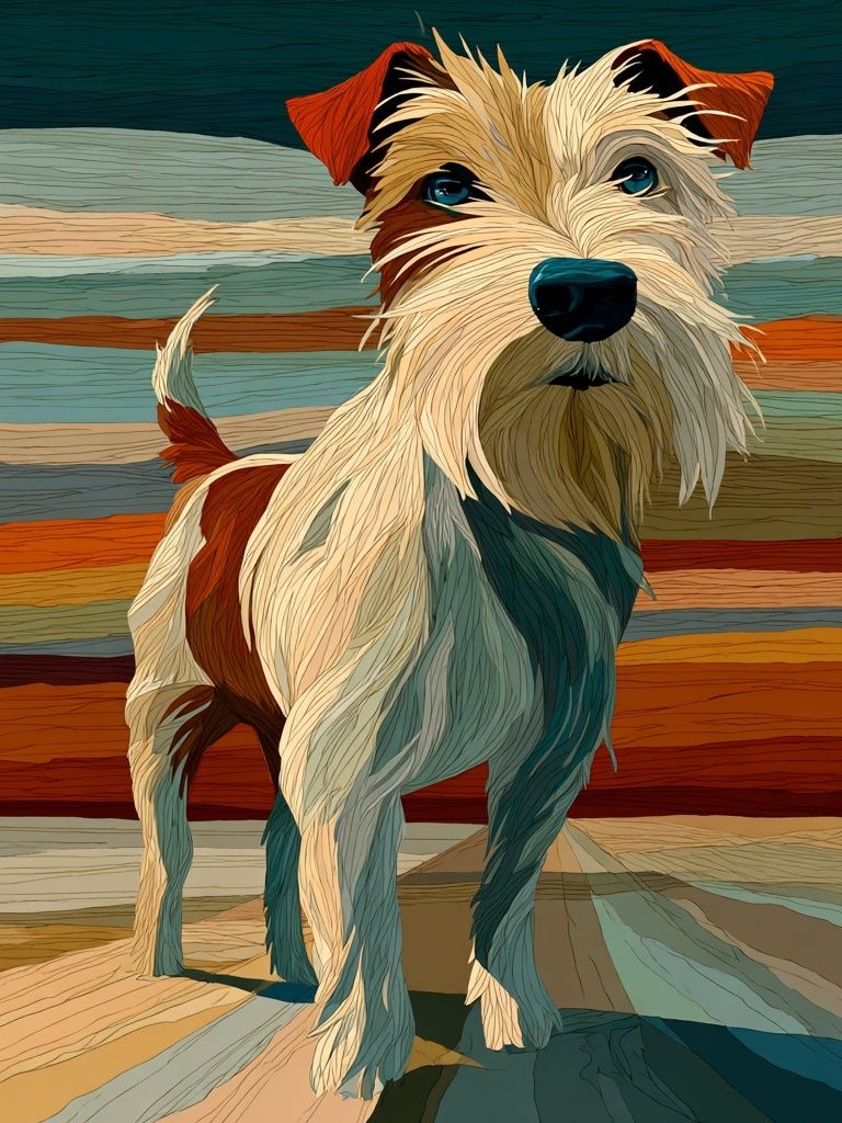 Wire Fox Terrier Illustration Poster. poster — animals art