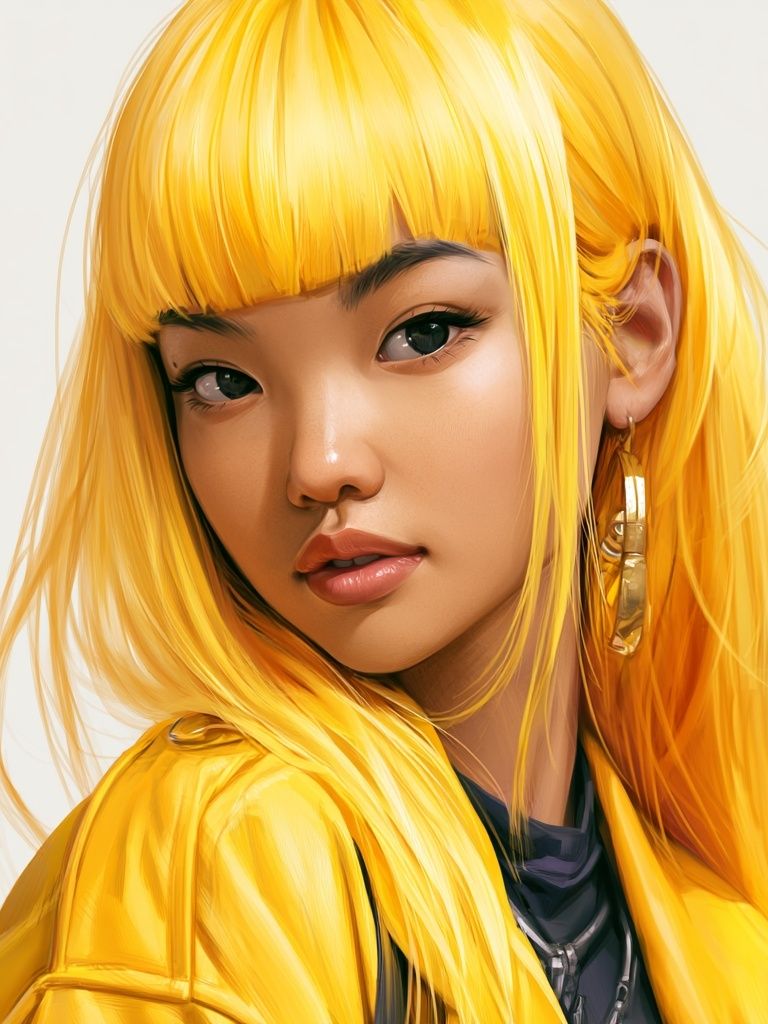 Golden Anime Portrait Poster. poster detail