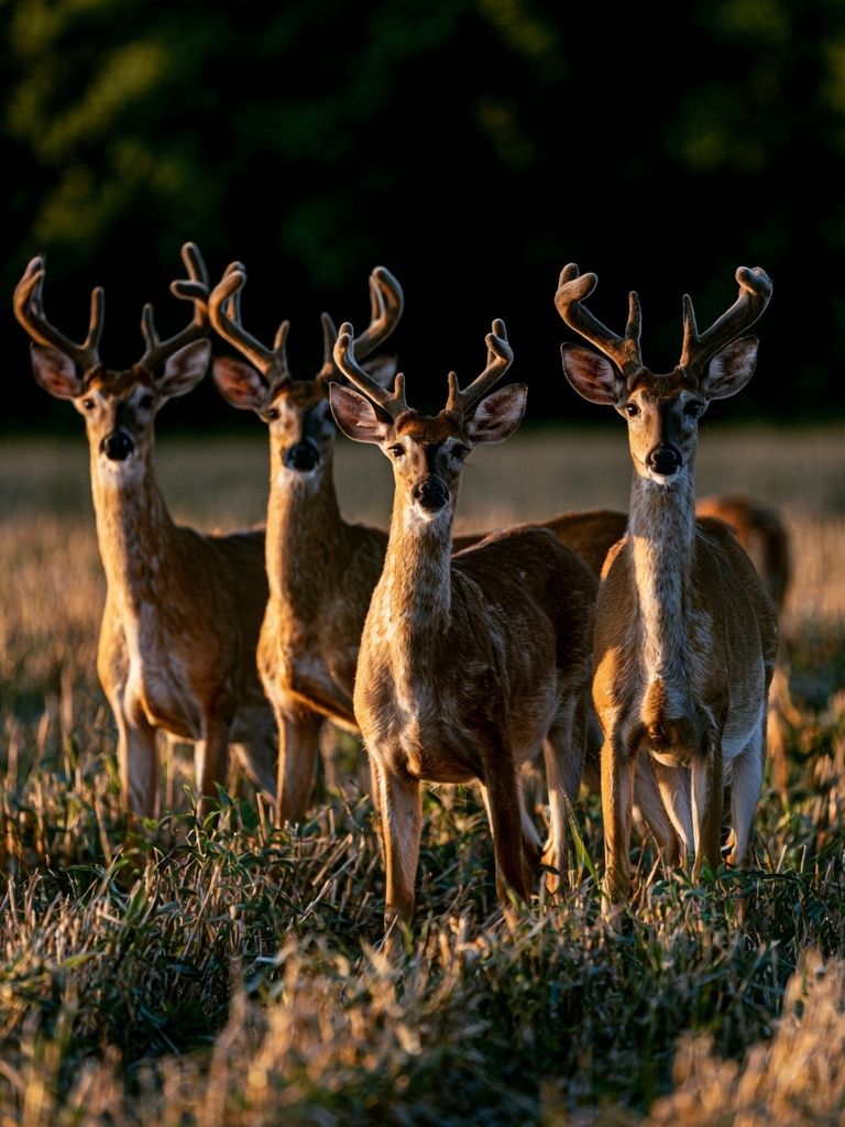 Deer in Golden Field Photography Poster. poster detail