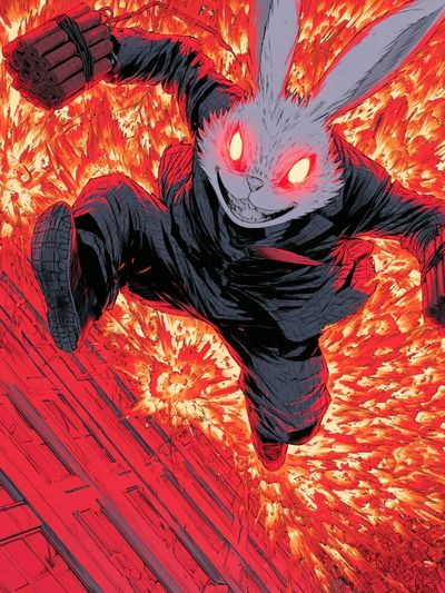 Explosive Rabbit Manga Poster. poster