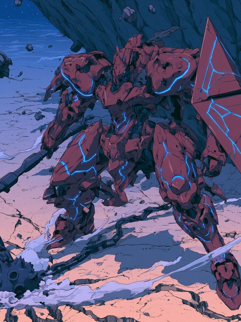 Mecha Warrior Sci-Fi Poster. poster detail