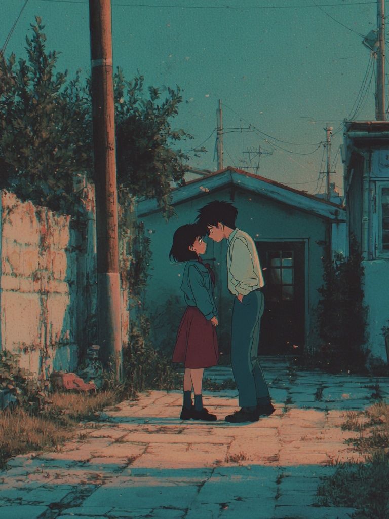 Anime Couple Alley Poster. poster — anime art