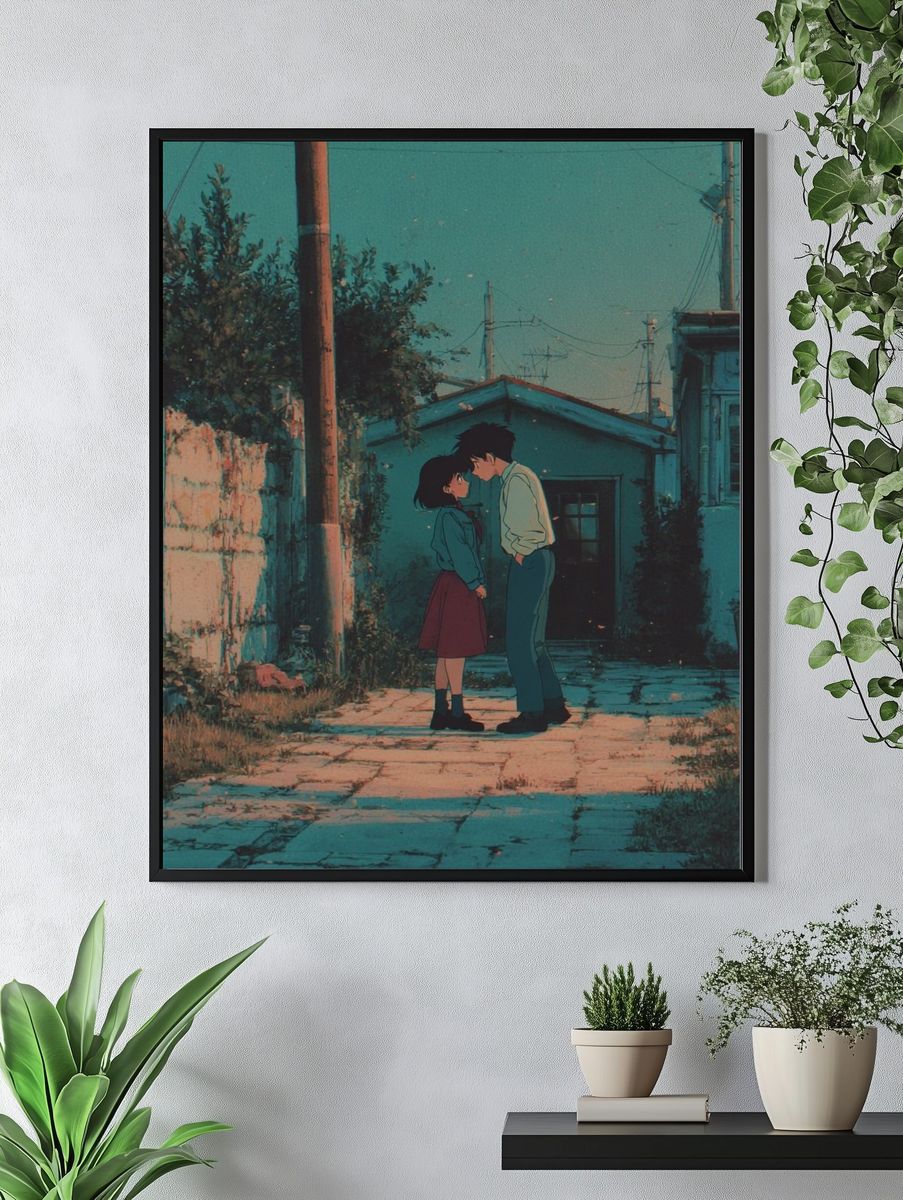 Anime Couple Alley Poster. — room view 4
