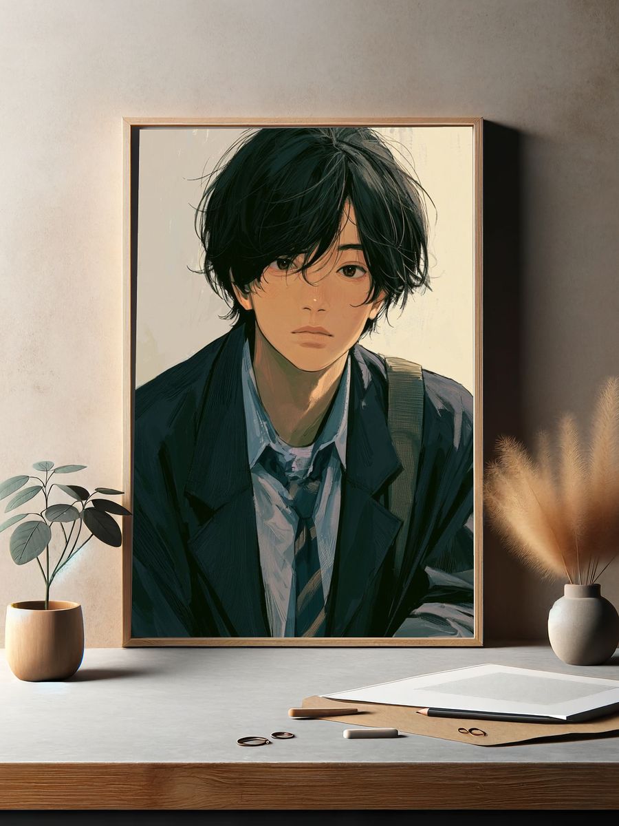 Anime Portrait Illustration Poster. — room view 2