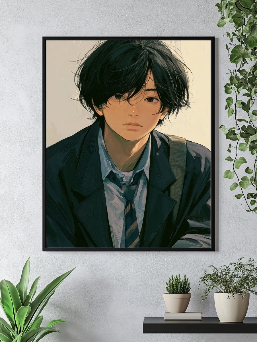 Anime Portrait Illustration Poster. — room view 4