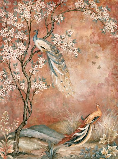 Peacock Blossom Garden Print.
