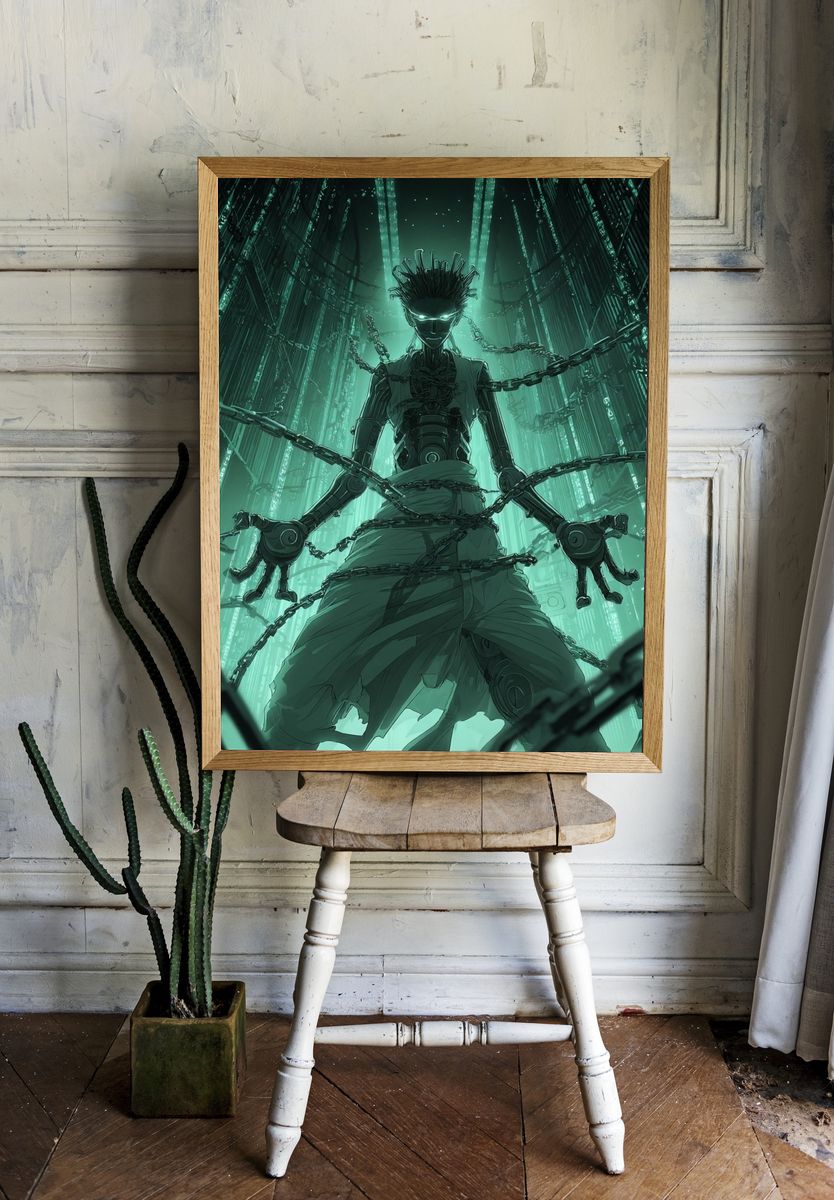 Cyberpunk Bound Figure Print. — room view 1