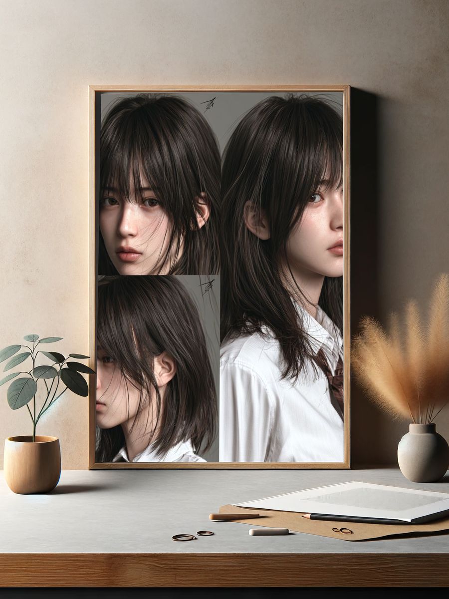 Anime Girl Portrait Poster. — room view 2
