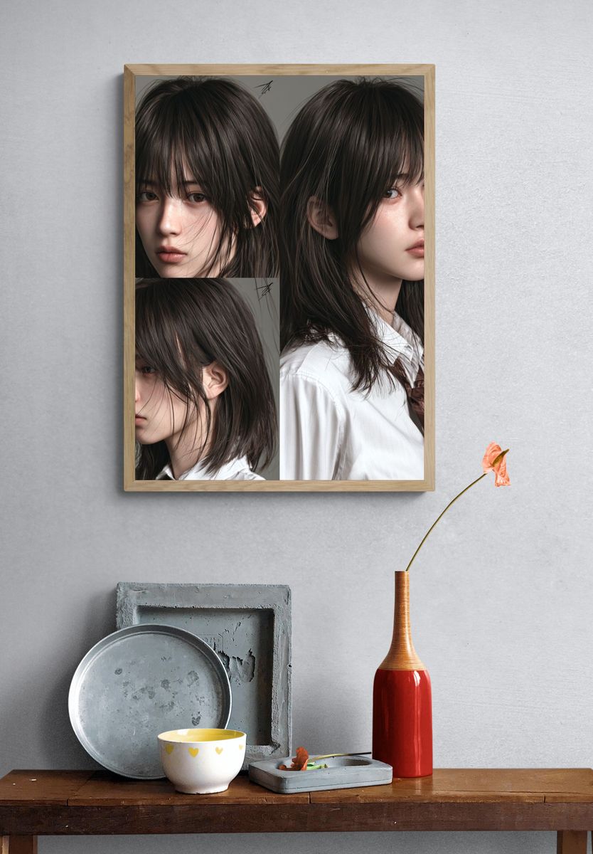 Anime Girl Portrait Poster. — room view 3