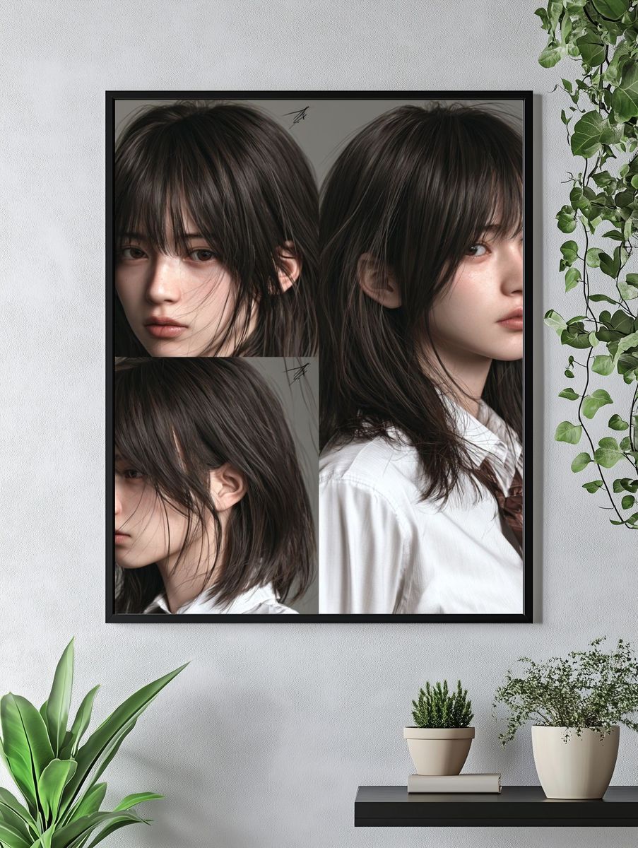 Anime Girl Portrait Poster. — room view 4