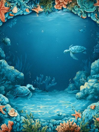 Underwater Coral Reef Poster.