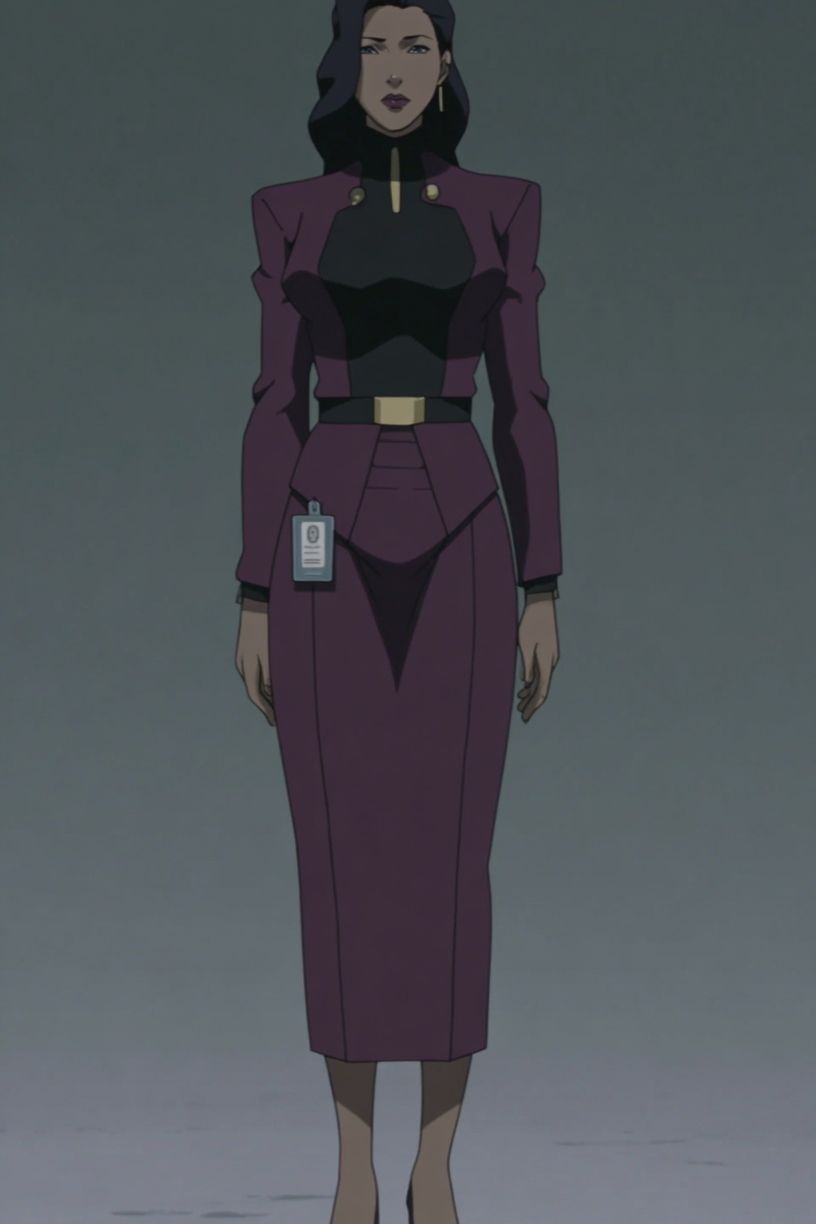 Anime Woman in Purple Suit Poster. poster detail