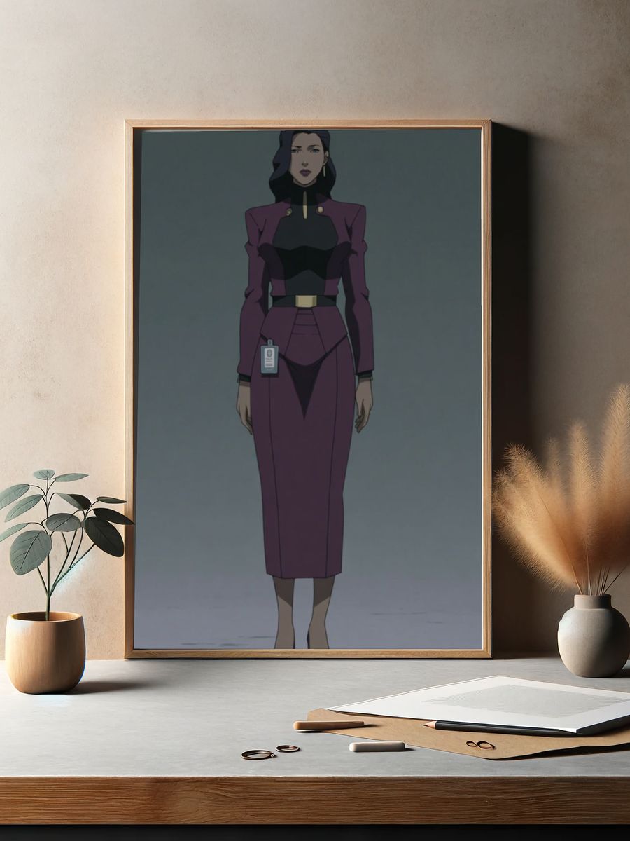 Anime Woman in Purple Suit Poster. — room view 2