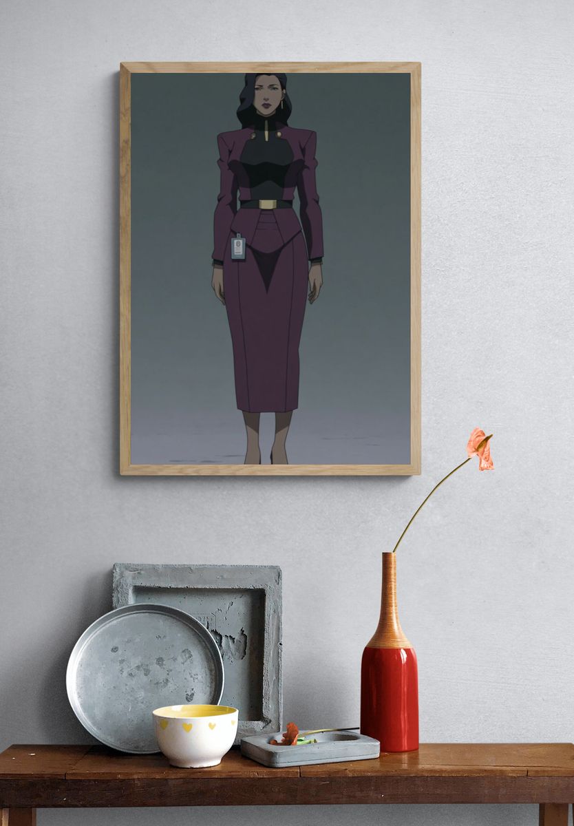 Anime Woman in Purple Suit Poster. — room view 3
