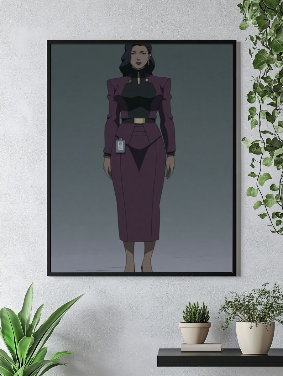 Anime Woman in Purple Suit Poster. — room view 4