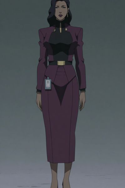 Anime Woman in Purple Suit Poster.