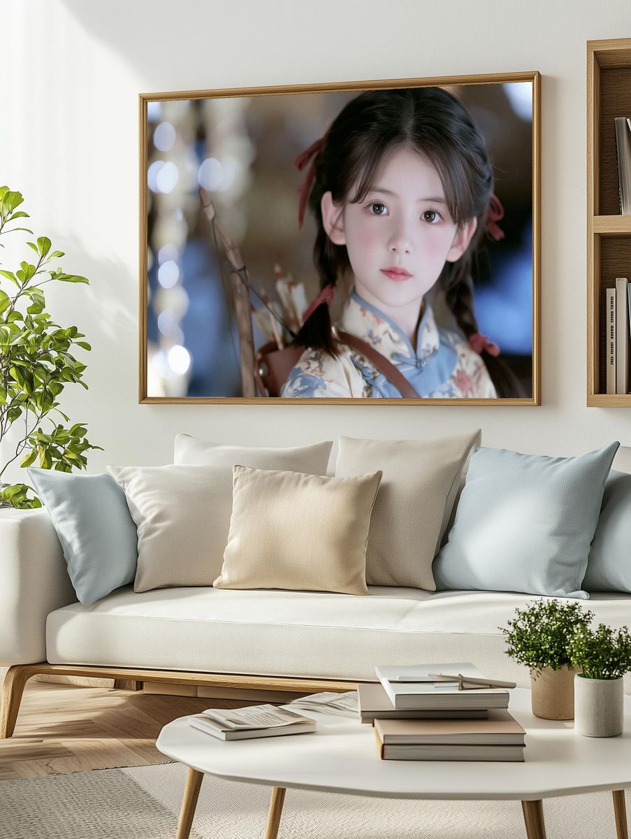 Anime Girl Portrait Print. — room view 2