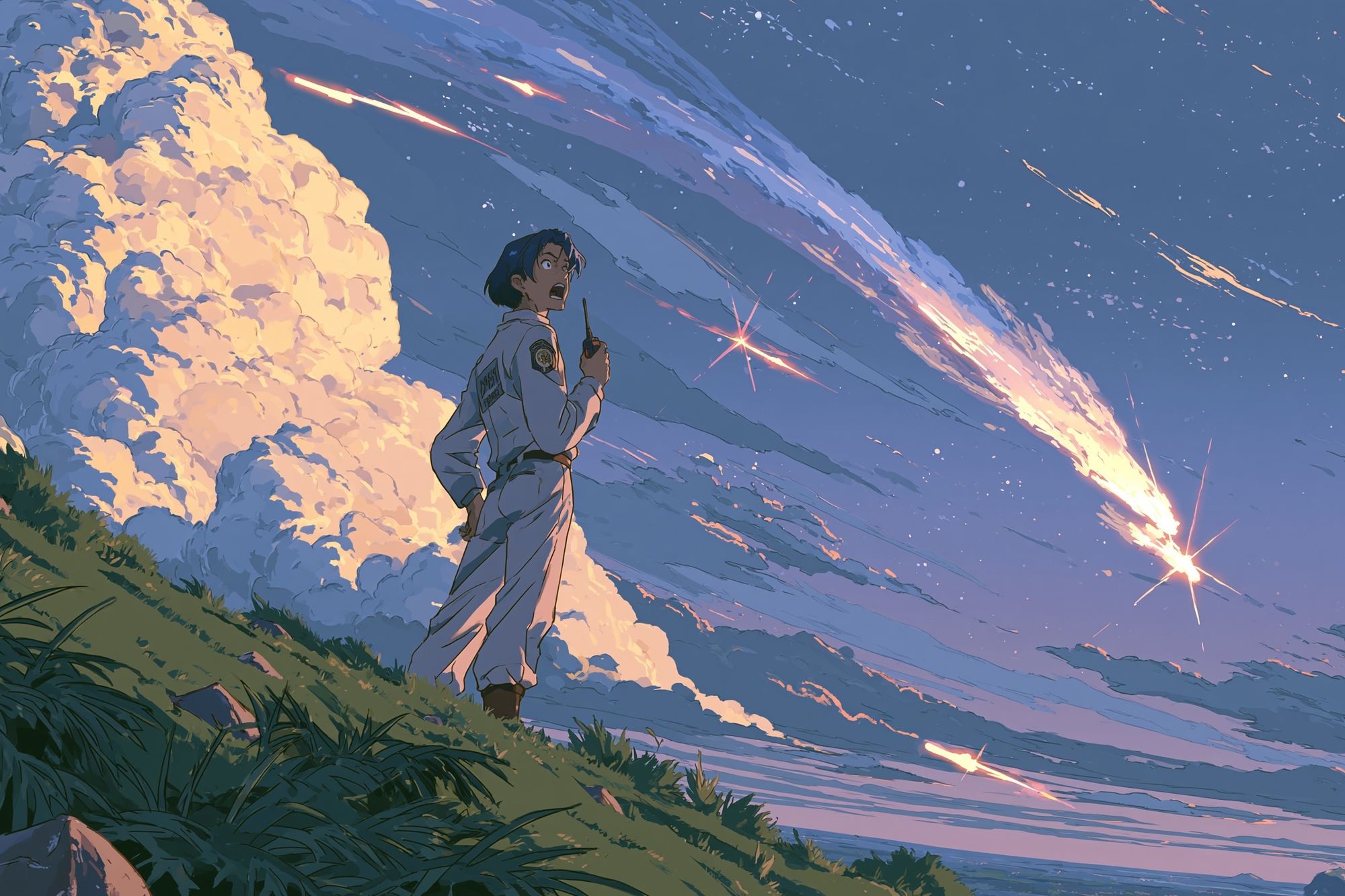 Meteor Sky Anime Poster. poster detail