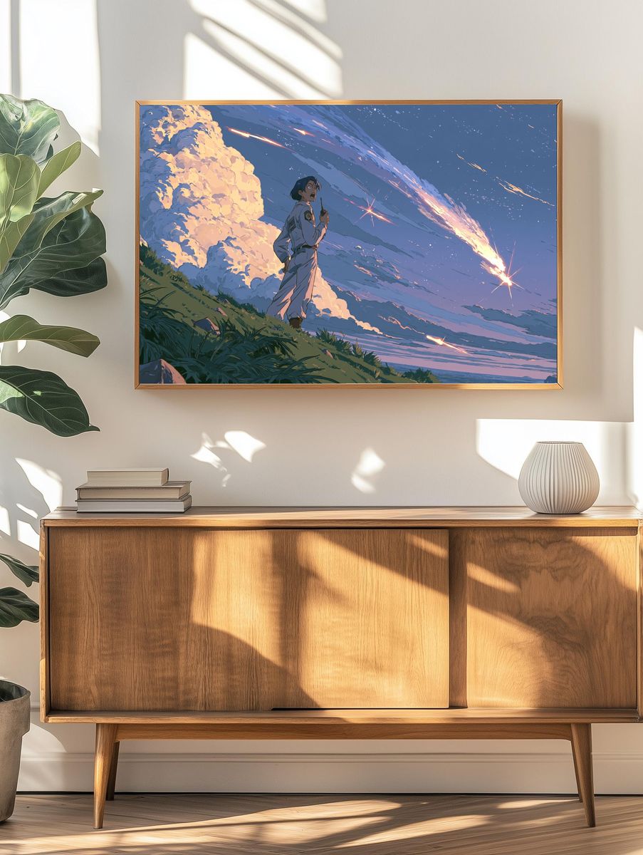 Meteor Sky Anime Poster. — room view 3