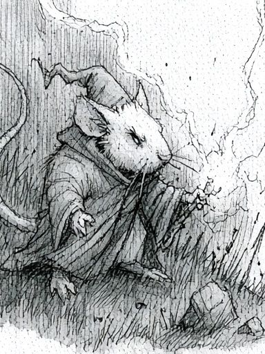 Mouse Sketch Illustration Poster. poster — animals art