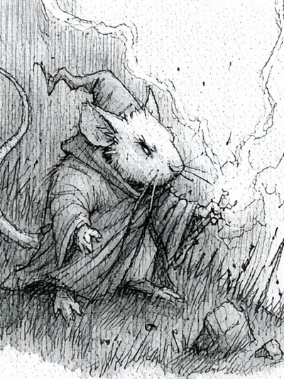 Mouse Sketch Illustration Poster. poster