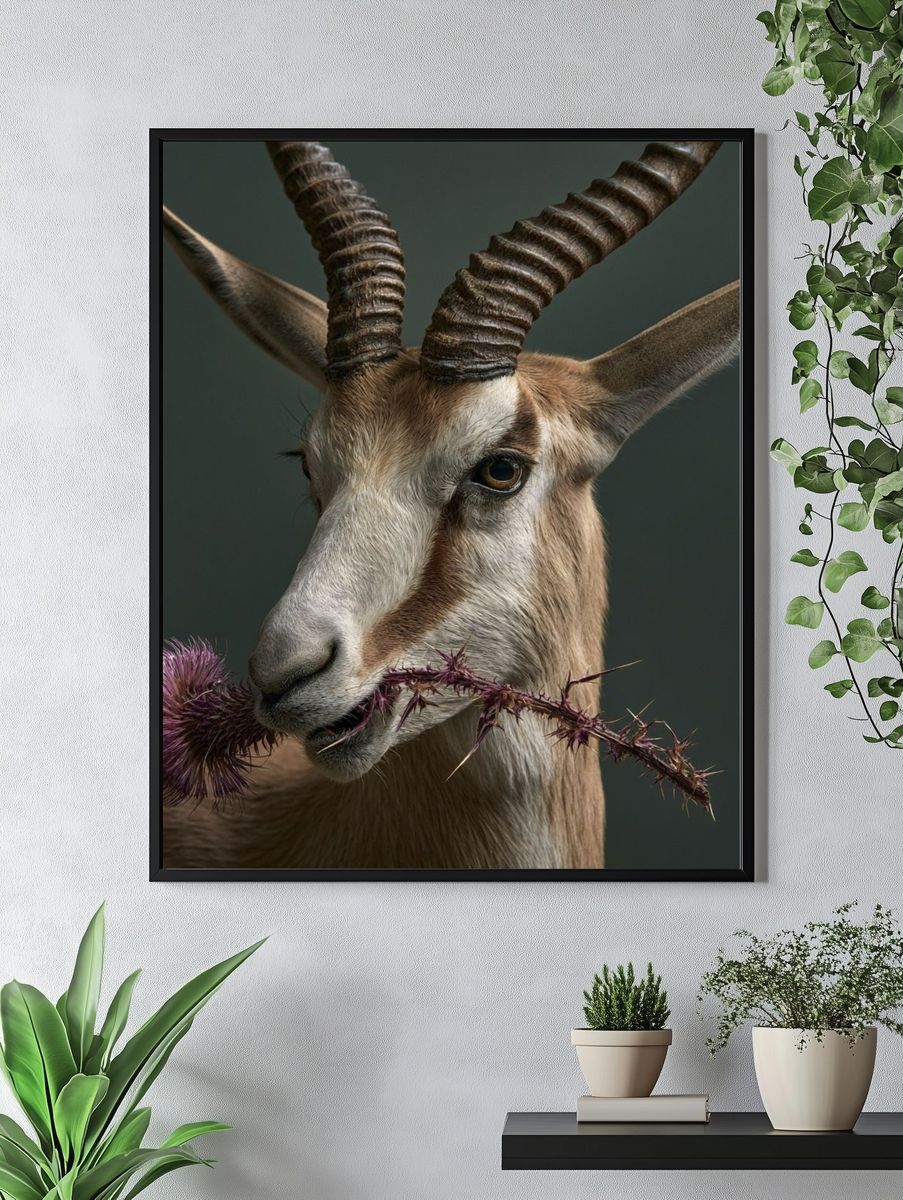 Antelope Portrait Photography Poster. — room view 4