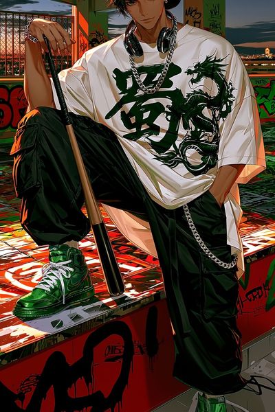 Urban Anime Streetwear Poster. poster