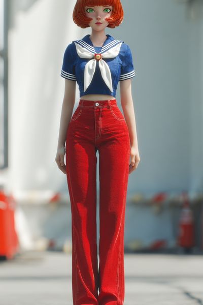 Anime Doll Portrait Print.