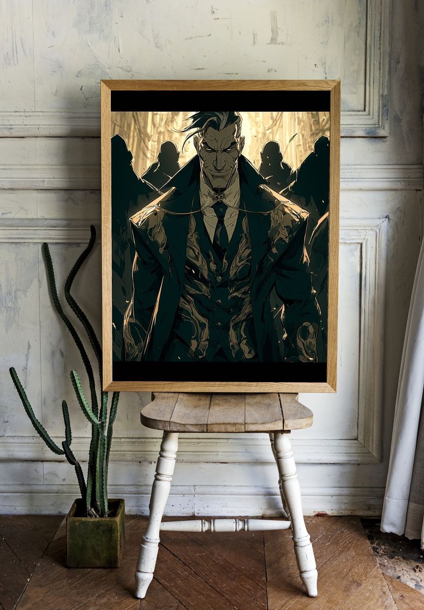 Noir Gangster Anime Poster. room preview