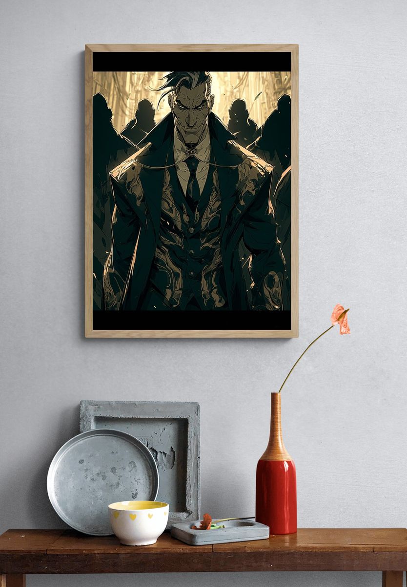 Noir Gangster Anime Poster. — room view 3