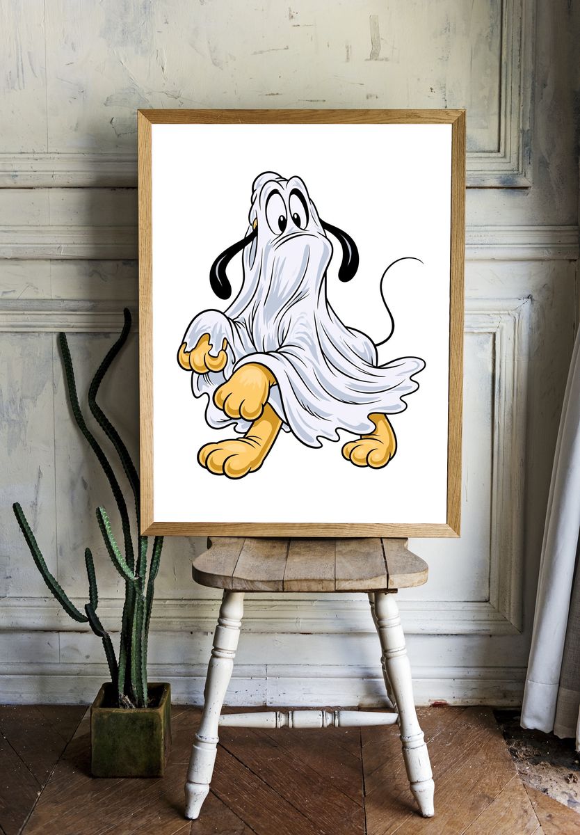 Ghost Dog Cartoon Poster. room preview