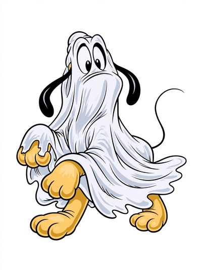 Ghost Dog Cartoon Poster.