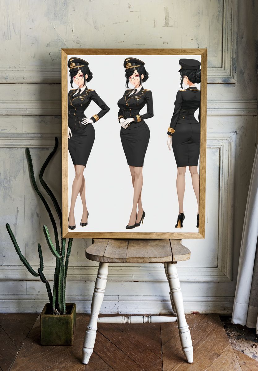 Anime Flight Attendant Fashion Poster. — room view 1
