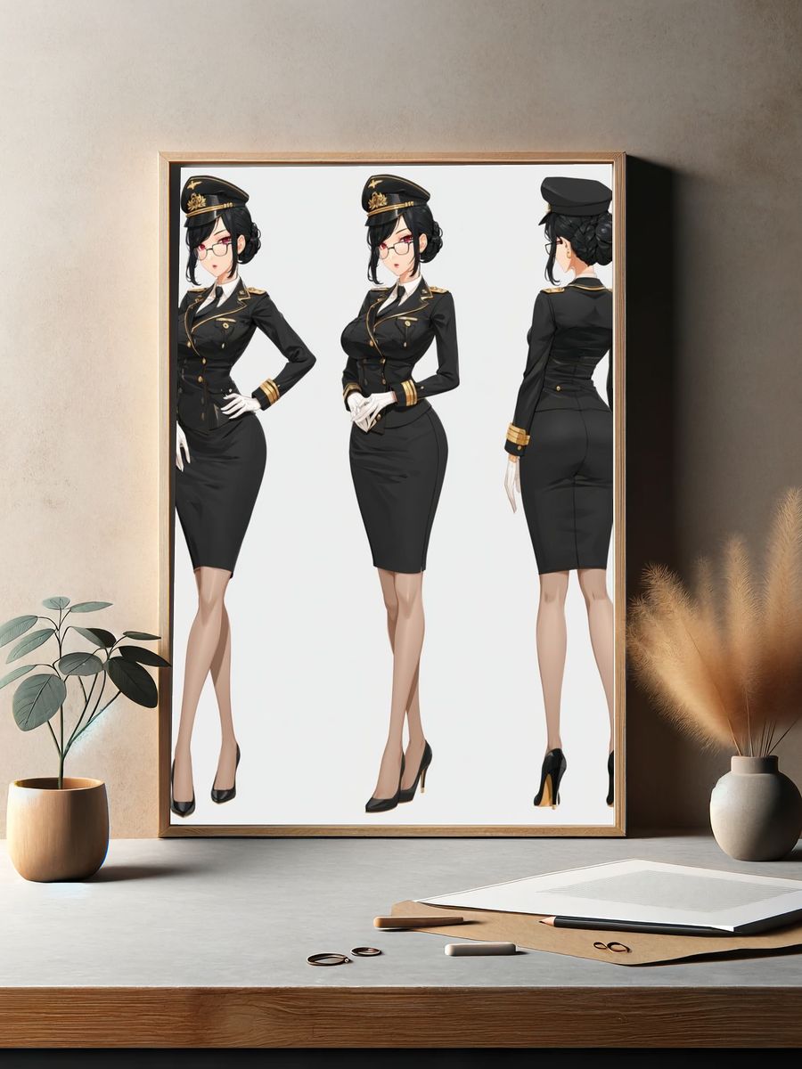 Anime Flight Attendant Fashion Poster. — room view 2