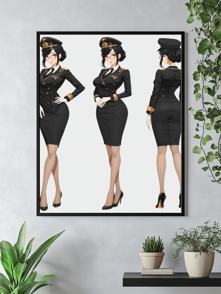 Anime Flight Attendant Fashion Poster. — room view 4