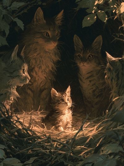 Hidden Kittens in the Forest Poster.