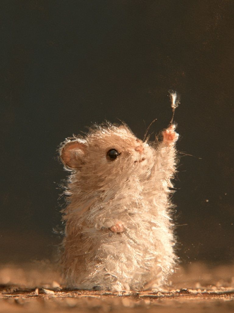 Curious Mouse Portrait Print. poster detail