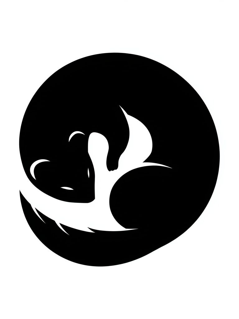Sleeping Cat Minimalist Print. poster — animals art