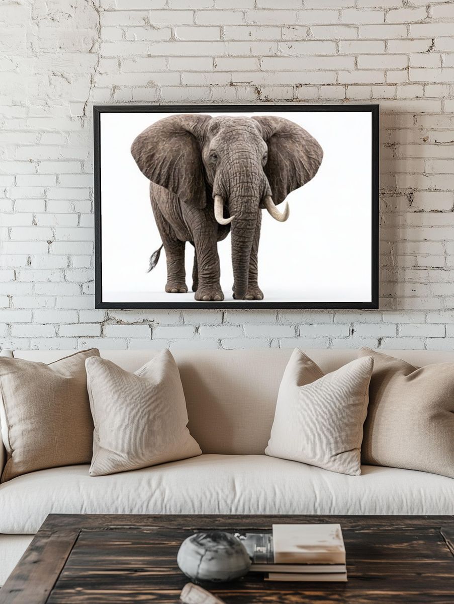 African Elephant Portrait Poster. — room view 1