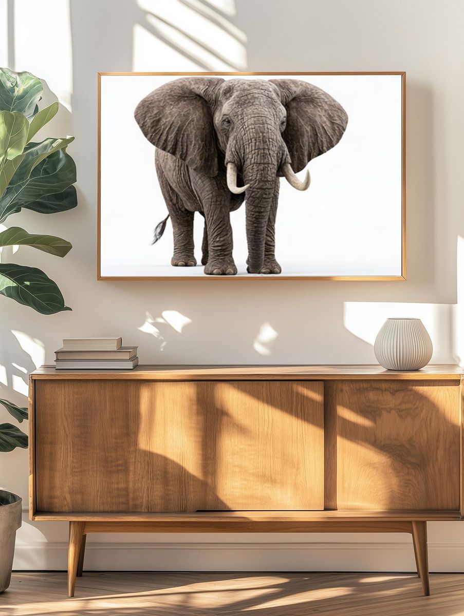 African Elephant Portrait Poster. — room view 3