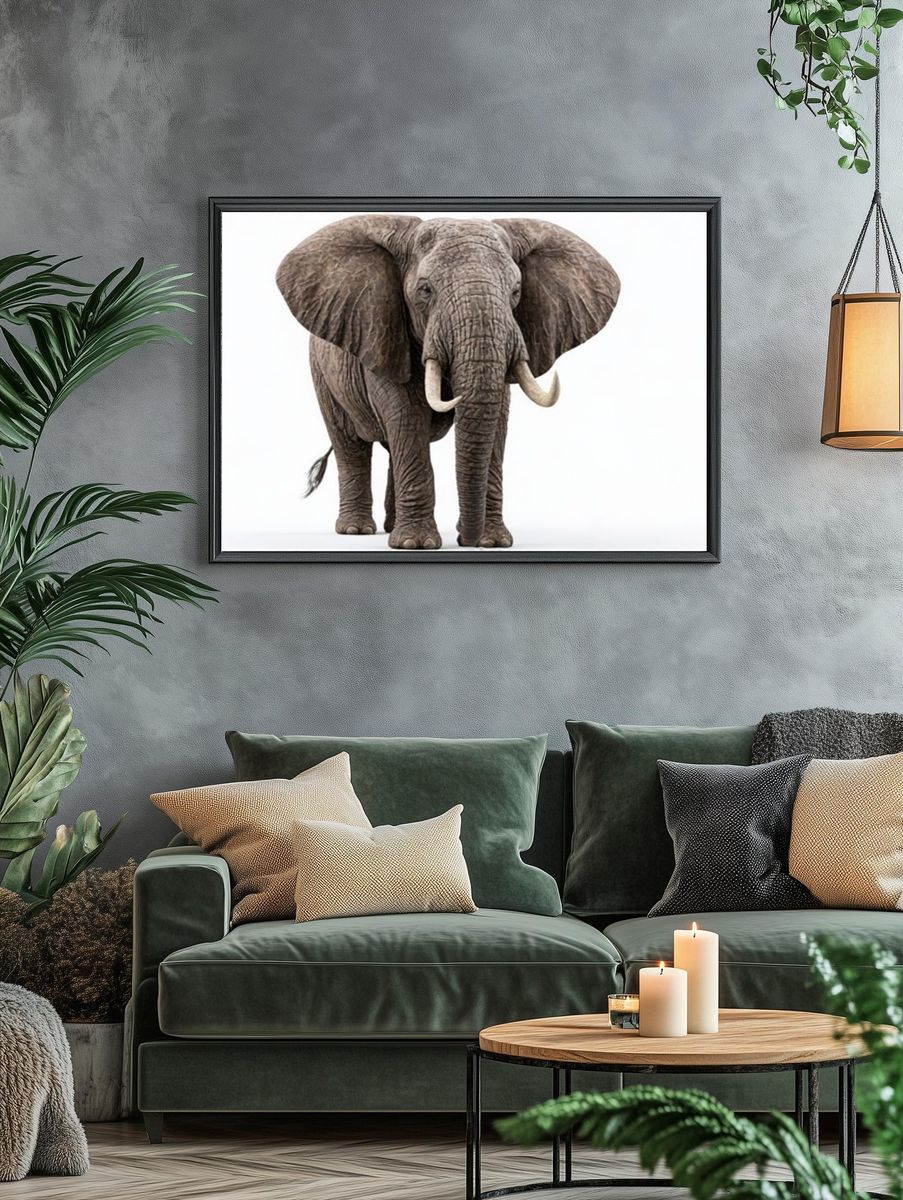 African Elephant Portrait Poster. — room view 4