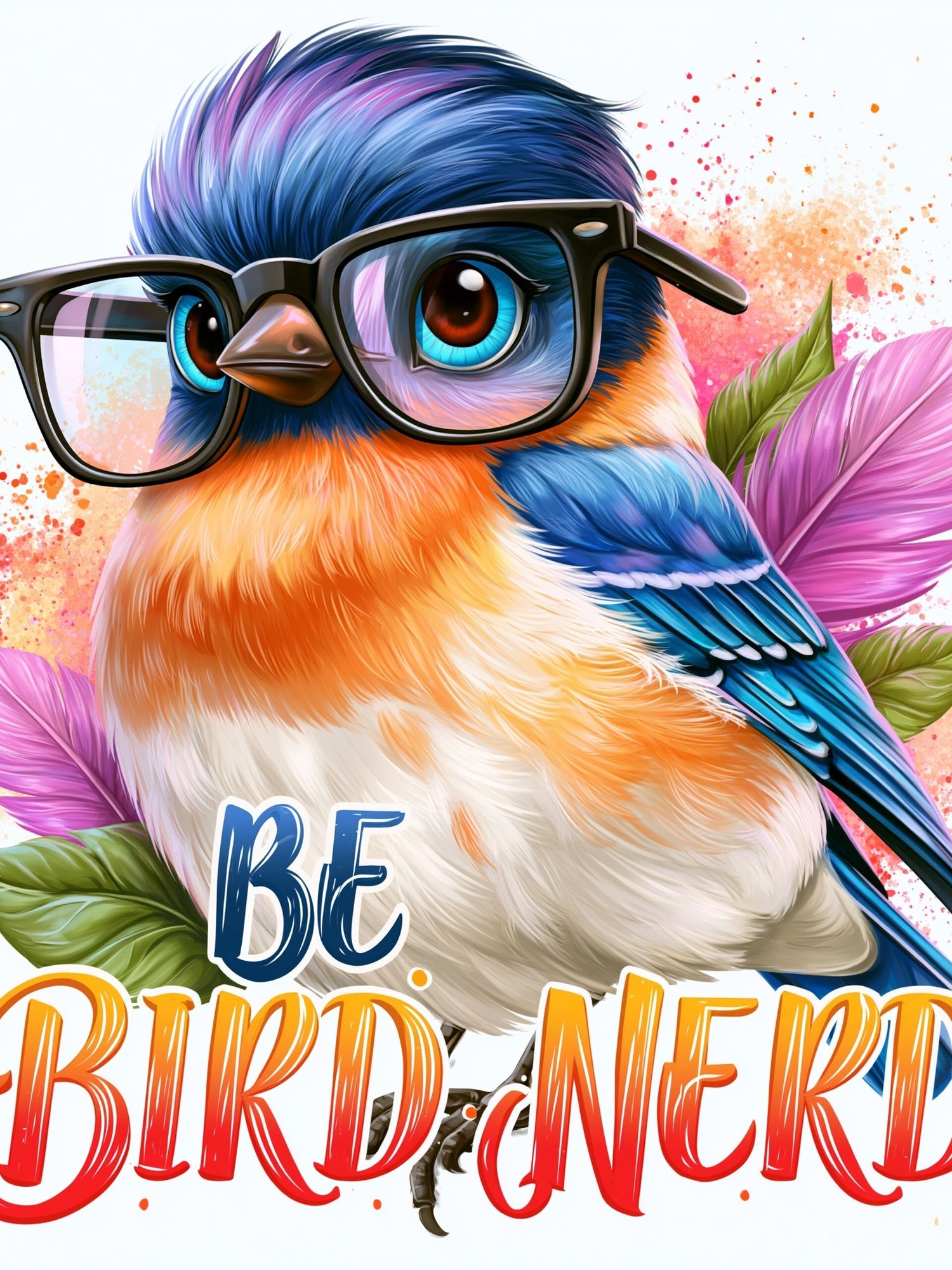Be Bird Nerd Cartoon Poster. poster — animals art