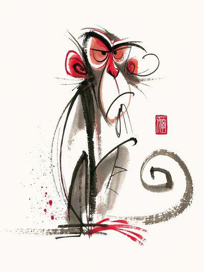 Angry Monkey Ink Poster.