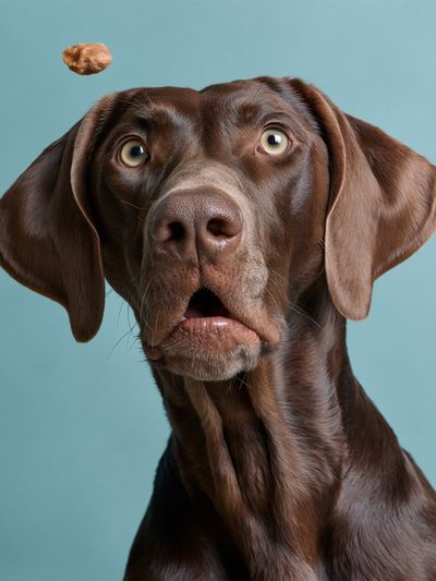 Chocolate Labrador Portrait Poster. poster