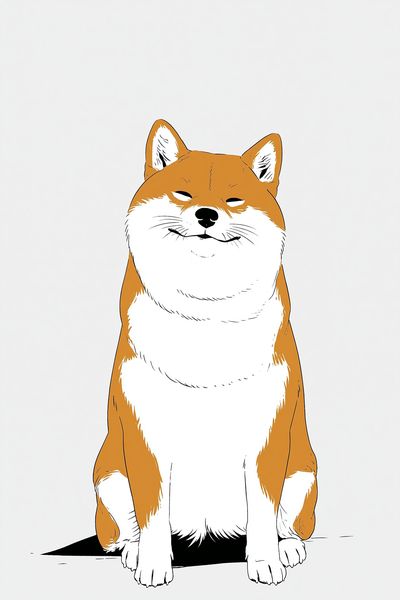 Shiba Inu Minimalist Poster.