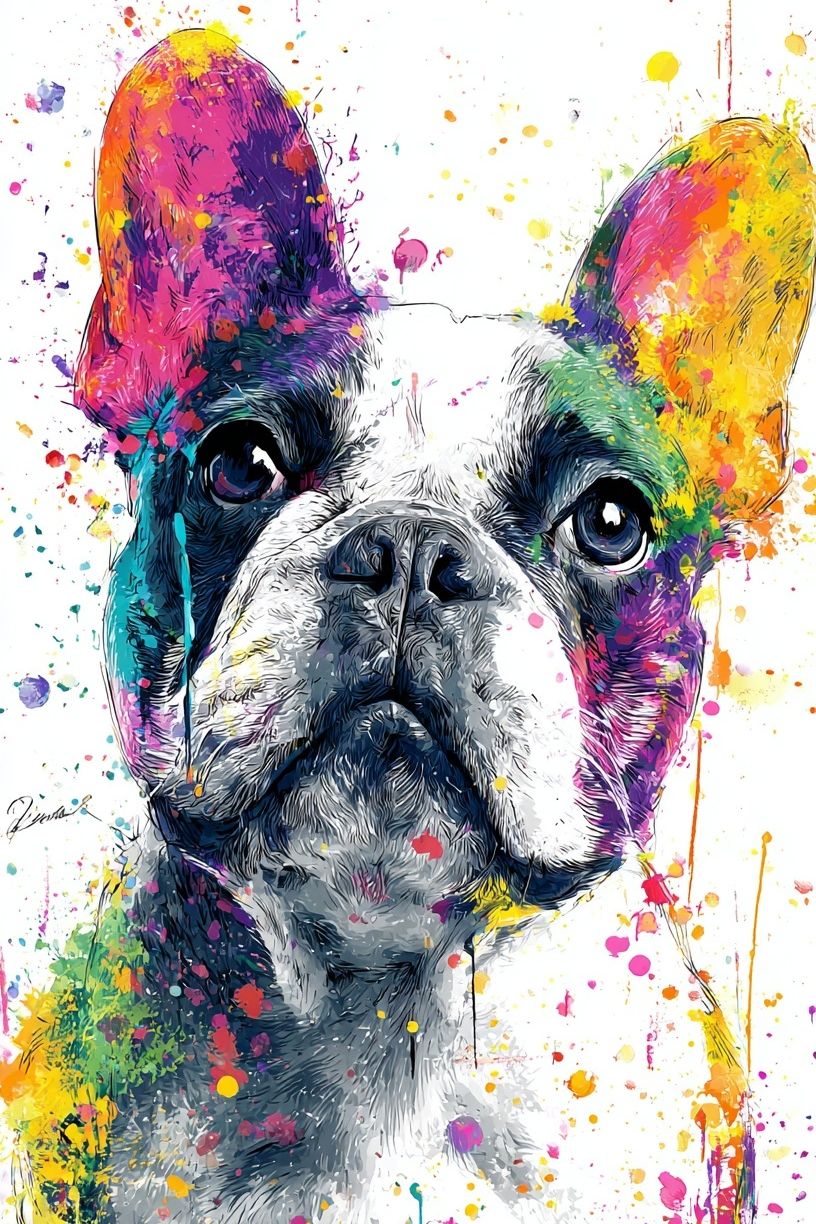 French Bulldog Pop Art Poster. poster — animals art
