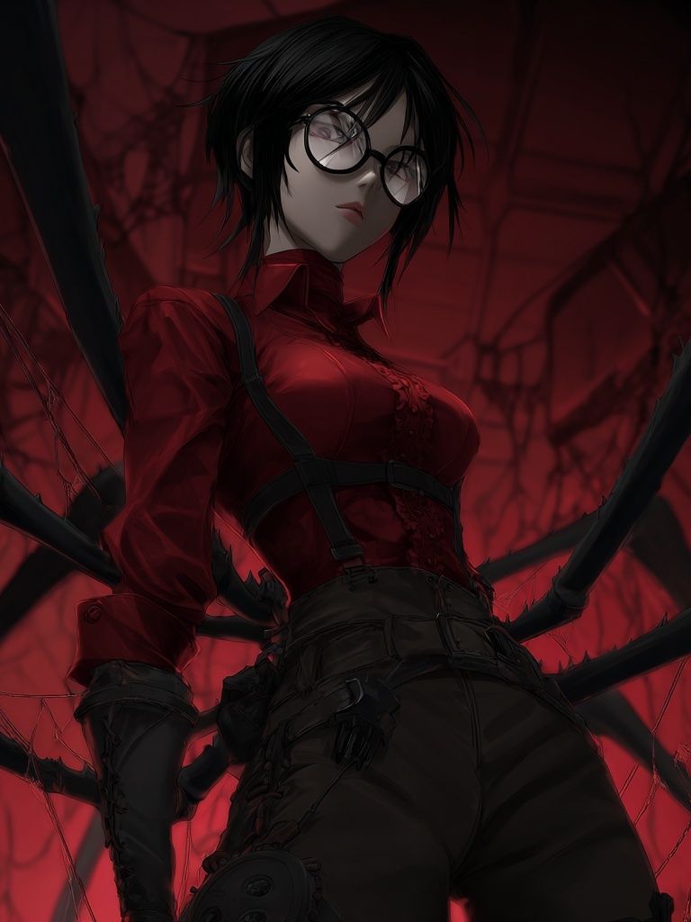 Dark Spider Woman Anime Poster. poster — anime art